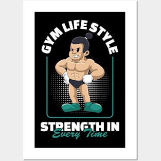 Gym Life Style Mascot Posters and Art